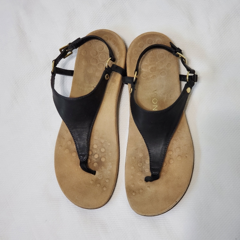 Vionic Black and Tan Women's Sandals